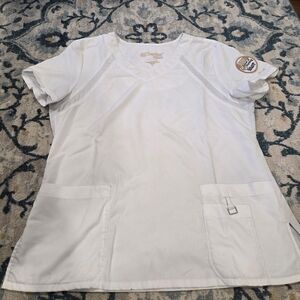 Grey's Anatomy White V-Neck Scrub Top